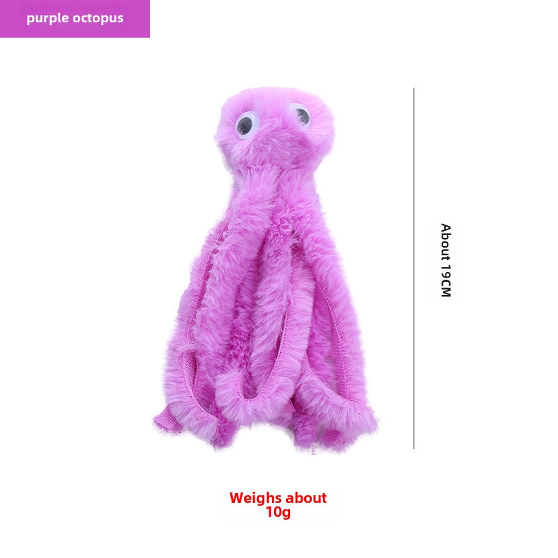 New Cat Toy Octopus Funny Cat Stick Kitten Kitten Molar Bite-resistant Self-Hi Relieving Stuffy Bite Pet Toy