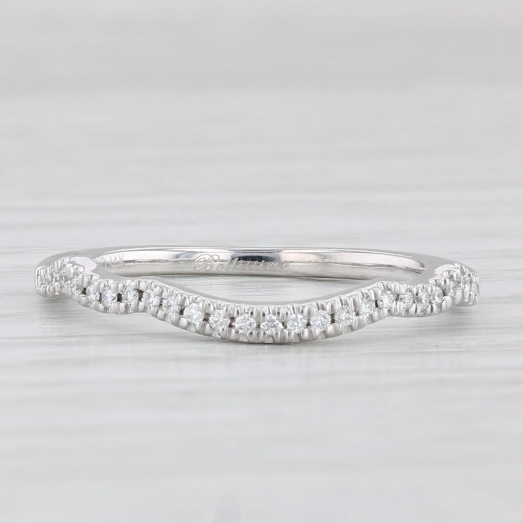 0.12ctw Diamond Ring Guard Enhancer Wedding Band 14k White Gold Sz 7 Bellissima