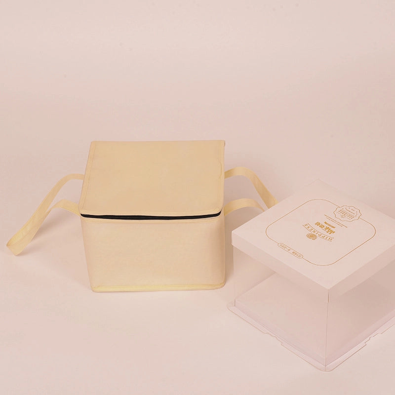 Birthday Cake Insulation Bag Portable Large Capacity Aluminum Foil Thickened Milk Tea Takeaway Non-woven Refrigerator Bag