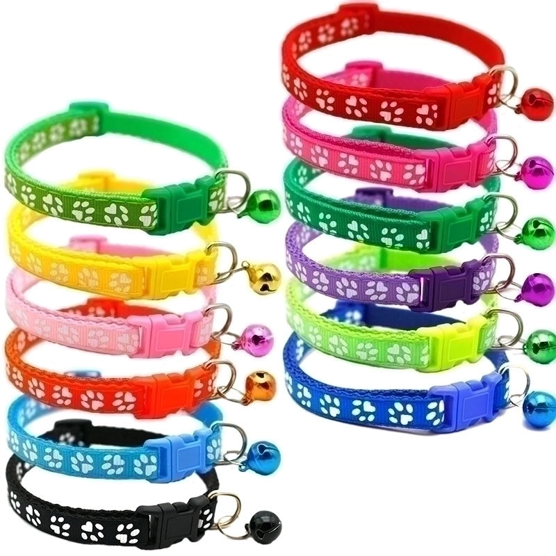 Casual Pp Solid Color Footprint Pet Collar