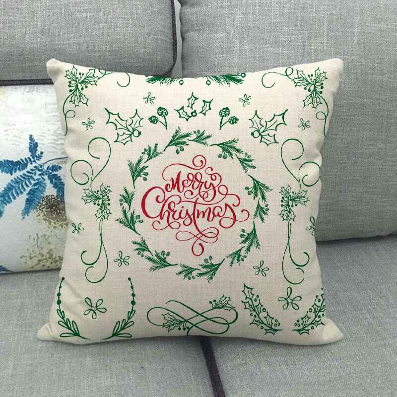 18 Cojines Merry Xmas Couch Throw Pillow Cover Case Home Sofa Decor Pillowslip