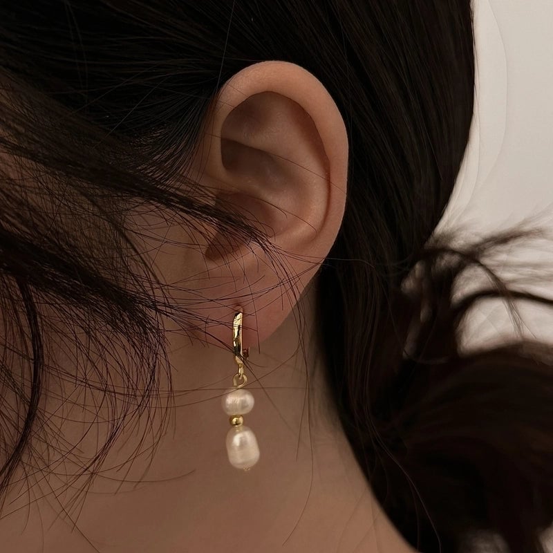 1 Pair Ig Style Minimalist Round Solid Color Plating Copper Drop Earrings