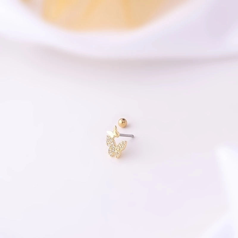 Ear Cartilage Rings & Studs Geometric 316L Stainless Steel  Copper Plating
