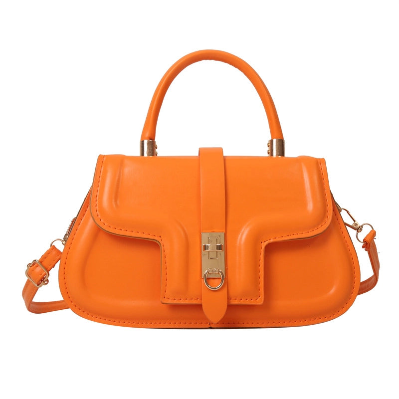 Women's Medium Pu Leather Solid Color Vintage Style Classic Style Magnetic Buckle Square Bag