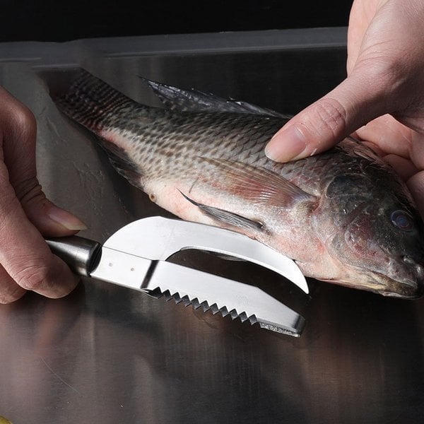 Fish Scale Knife Cut/Scrape/Dig 3-in-1