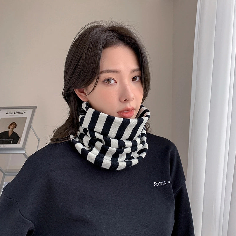Autumn And Winter Cycling Knitted Mask Windproof Warm Multi-functional Scarf Neck Protection Collar Confinement Cap Thickened Small Scarf