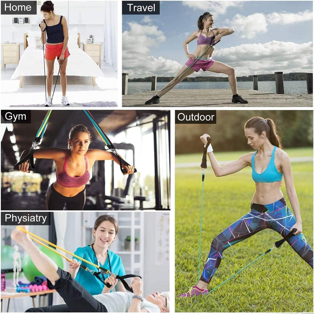 11Pcs Fitness Resistance Bands Set