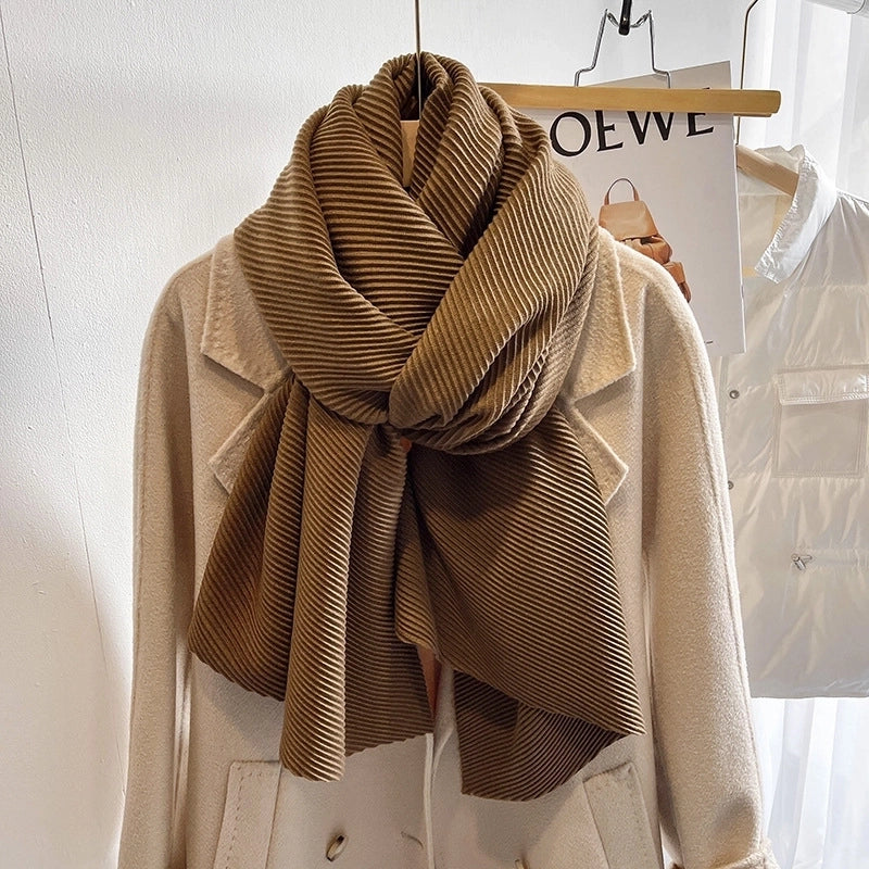 Women's Minimalist Solid Color Imitation Cashmere Polyester Winter Scarves