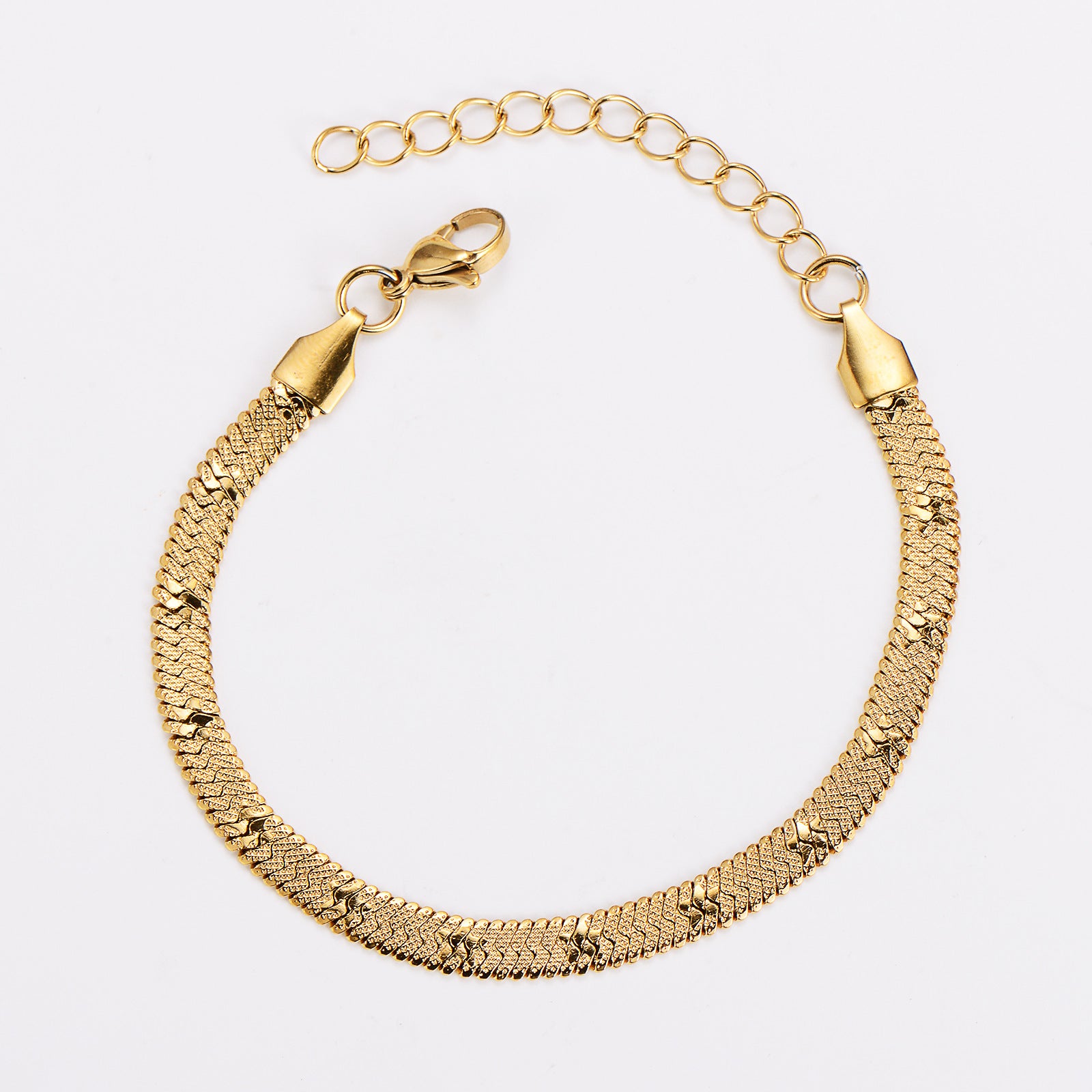 Aml Stainless Steel Batch Pattern Blade Sweater Chain Simple Ladies Clavicle Chain Fashion Flat Snake Stainless Steel Snake