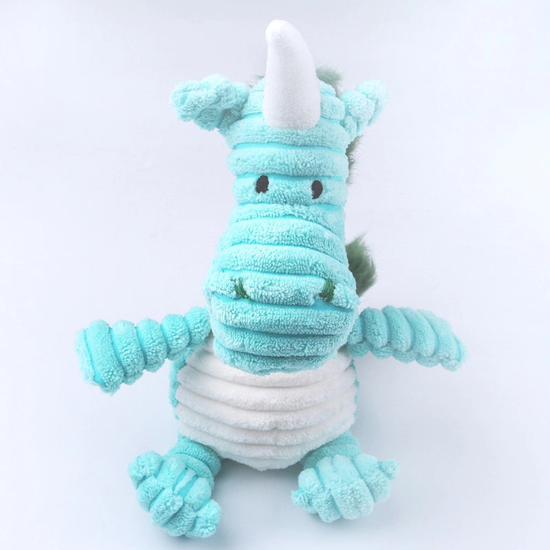 Cute Dog Teething Corduroy Sounding Plush Toy