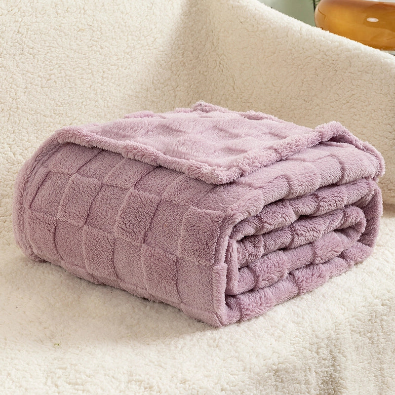 Casual Solid Color Comfortable Cotton Velvet Blanket Bedding