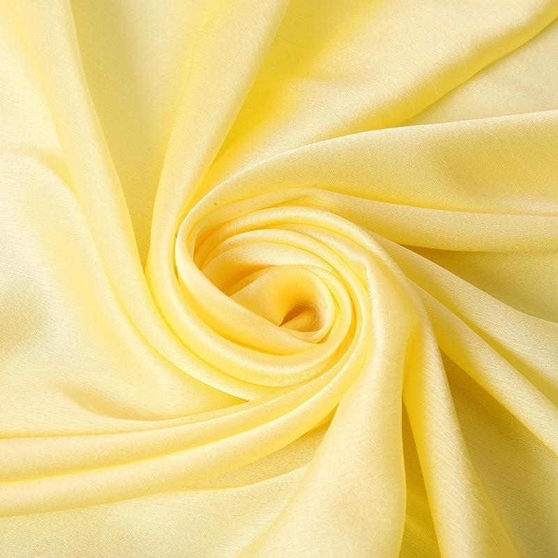 Women's Lady Fashion Minimalist Solid Color Satin Silk Scarves