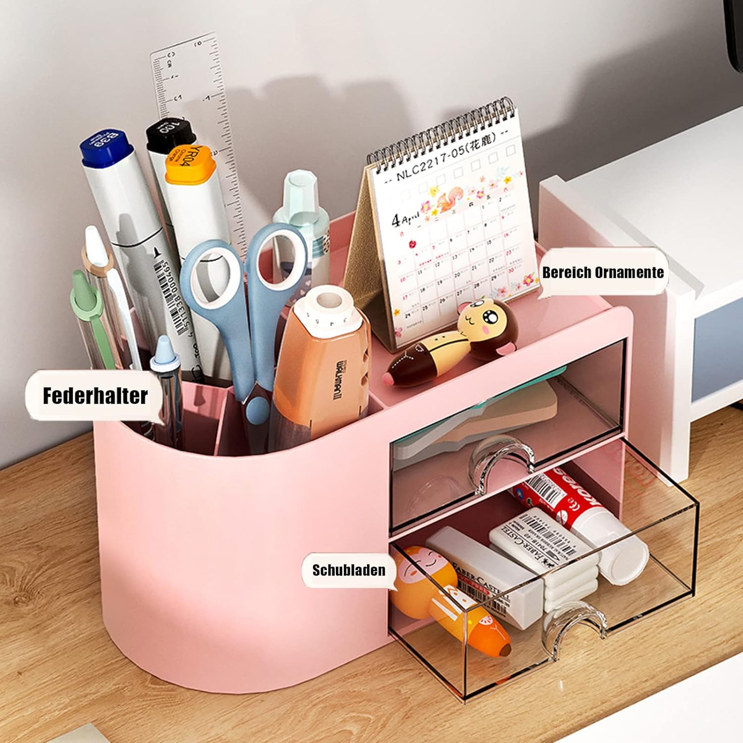 Office Desk Organiser With Drawer. Mini Office Supplies And Desk Accessories