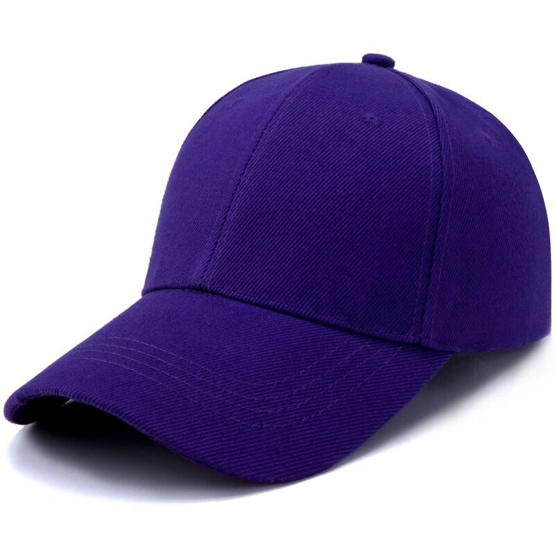 Women's Minimalist Solid Color Printing Curved Eaves Baseball Cap