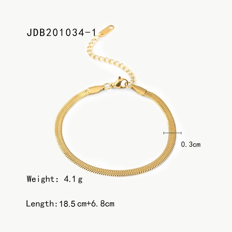 Minimalist Geometric Titanium Steel Cable Chain Bracelets In Bulk