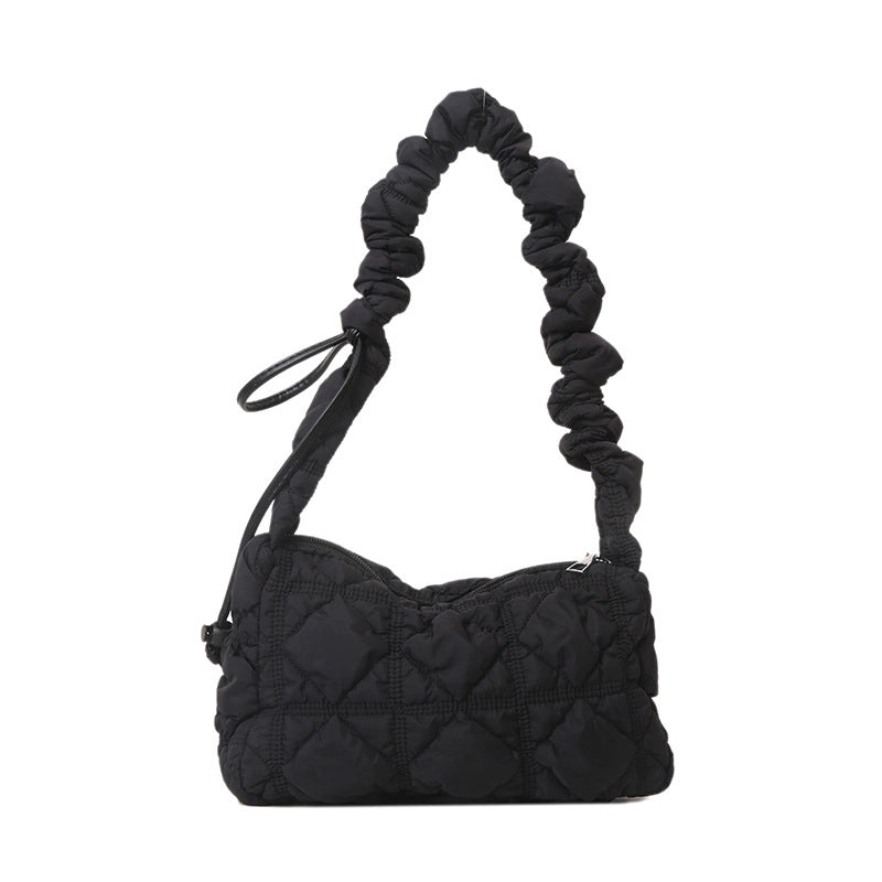 Women's Medium Special Solid Color Streetwear Zipper Underarm Bag