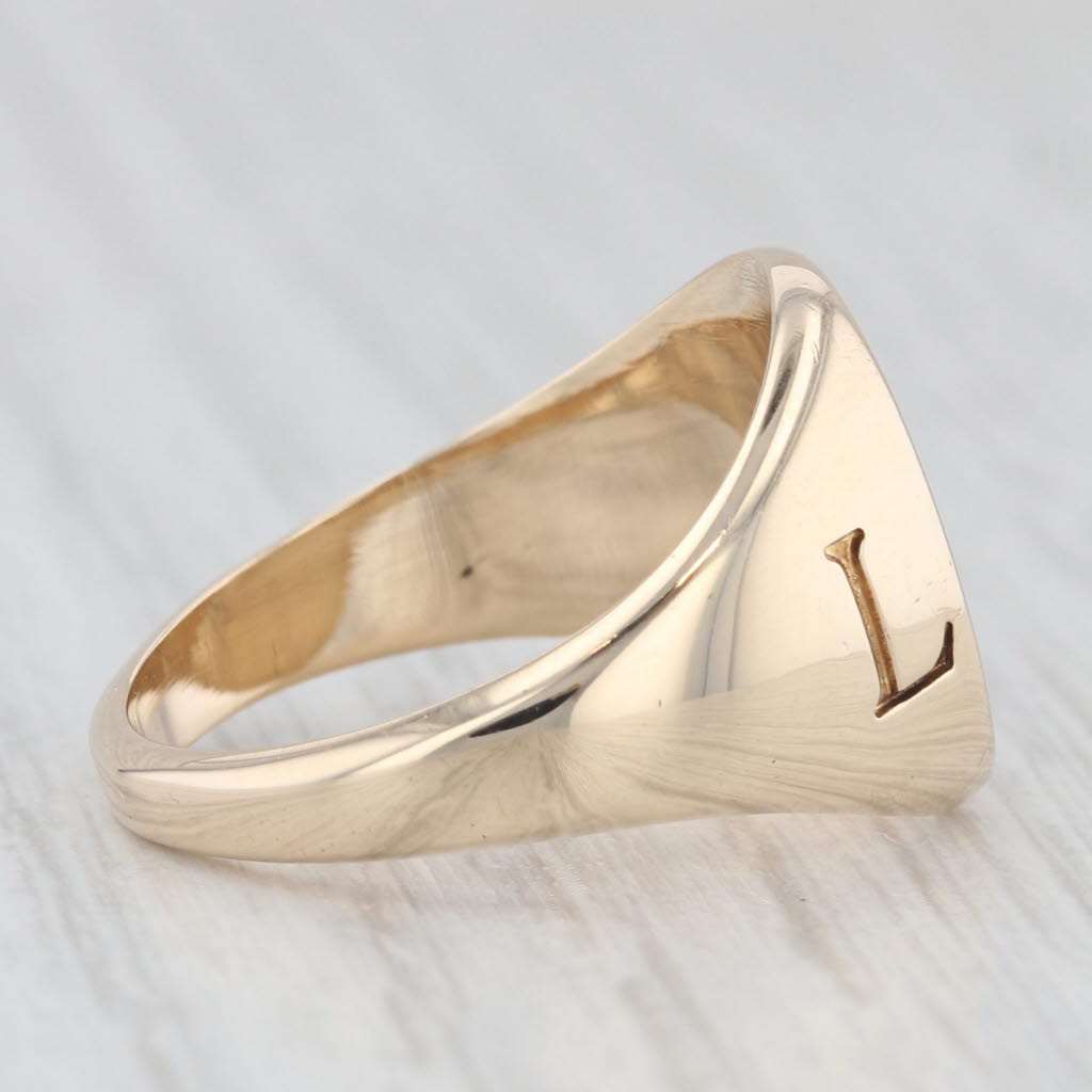Laurel School Signet Ring 10k Yellow Gold Size 7.5 Class Keepsake Vintage