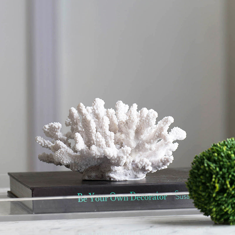 Sea Coral Decorative Sculpture - White