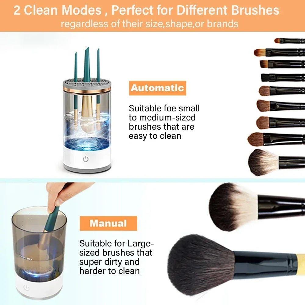 Rechargeable Electric Makeup Brush Cleaner.