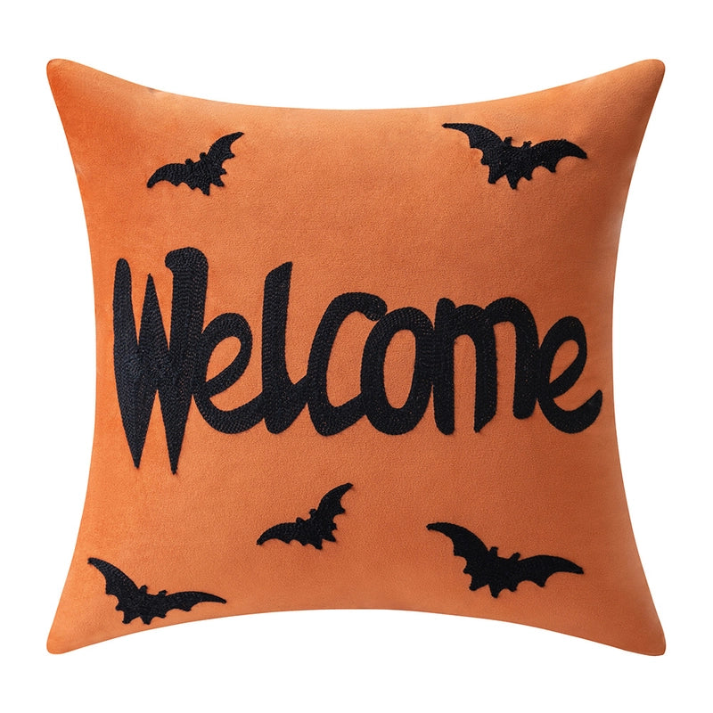 Halloween Minimalist Classic Style Letter Polyester Pillow Cases Couch & Sofa Decor