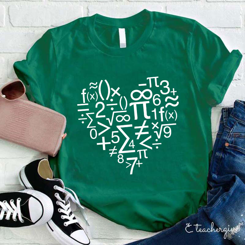 Math Heart Teacher T-Shirt