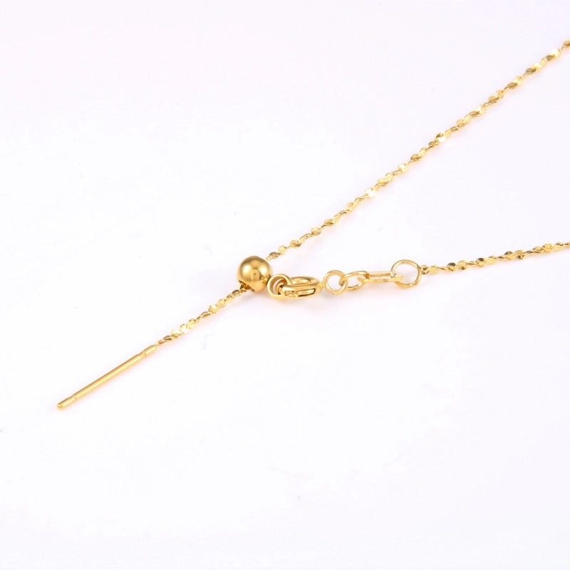 Fashion Solid Color Titanium Steel Plating Pendant Necklace 1 Piece