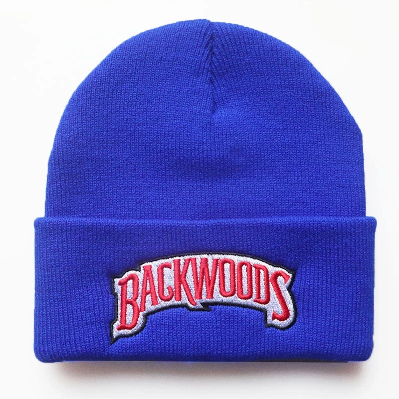 New Autumn And Winter Men's And Women's Warm Wool Hat BACKWOODS Letter Embroidery Men's And Women's Knitted Hat Pullover Hat