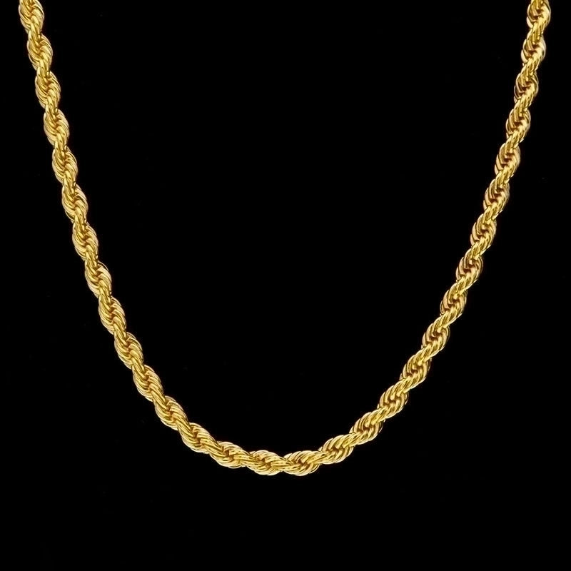 Minimalist Twist Iron Gold Plated Necklace 1 Piece