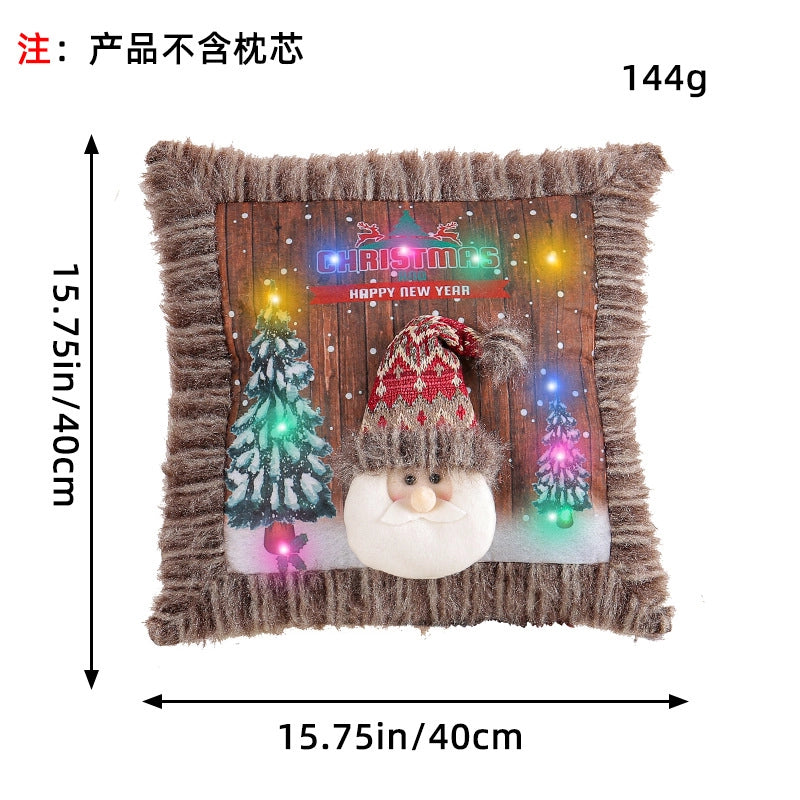Christmas Cartoon Style Cute Christmas Tree Santa Claus Plush Couch & Sofa Decor