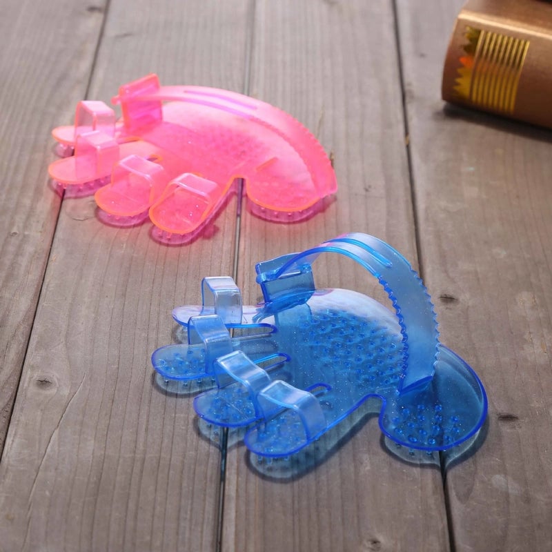 5 Pieces Pet Five Finger Brush Bath Brush Multi-color Dog Massage Brush Palm Beauty Comb Plastic Brush Pet Plastic Supplies