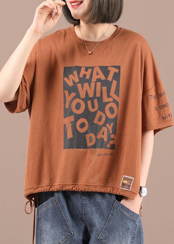 Natural Navy Print Graphic Regular Summer Half Sleeve T Shirts