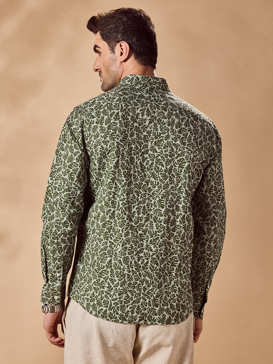 Men Green Casual Shirt (COVE)