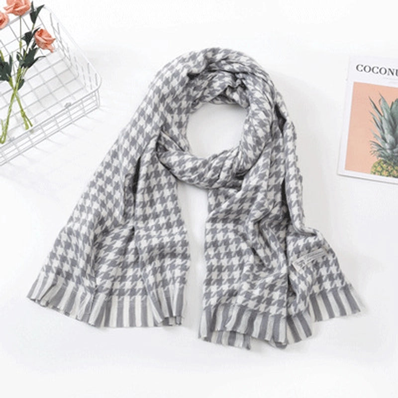 Scarf Women Winter Cashmere Scarf  Dongdaemun Plaid Scarf Autumn New  Scarf