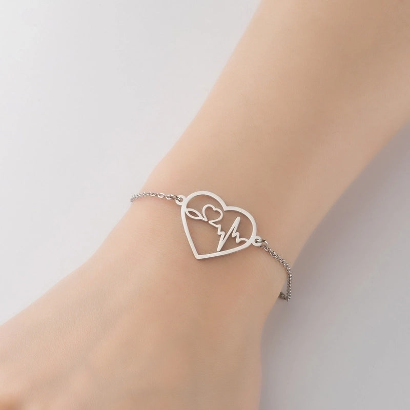 Minimalist Geometric Titanium Steel Bracelets Plating No Inlaid Stainless Steel Bracelets
