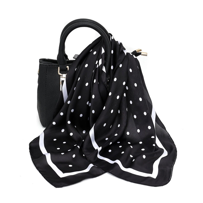 Silk Scarf Women's Small Square Scarf Hair Band Matching Shirt Suit Spring And Autumn Thin Vintage French Style Tube Top Tie Bag Internet Popular