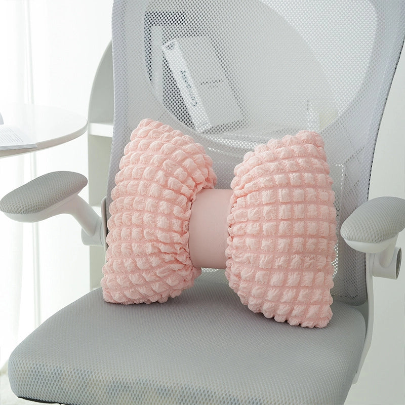 Sweet Solid Color Bow Knot Plush Throw Pillow Couch & Sofa Decor