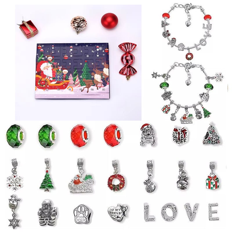 🎉Early Christmas Sale 49% OFF🔥The Best Gift For Children🎀DIY Christmas Advent Calendar Bracelets Set