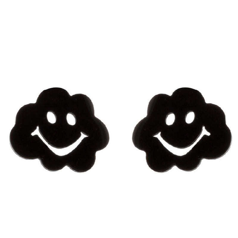 Minimalist Letter Skates Ball Stainless Steel Plating Hollow Out Ear Studs 1 Pair