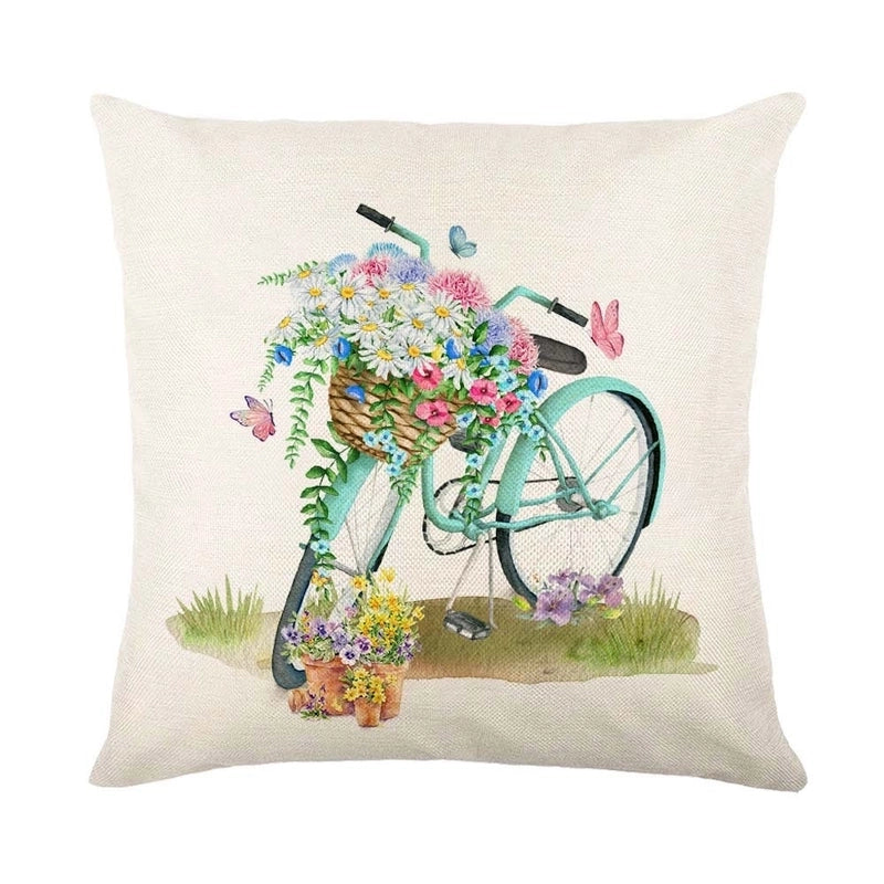 Vacation Minimalist Color Block Linen Pillow Cases