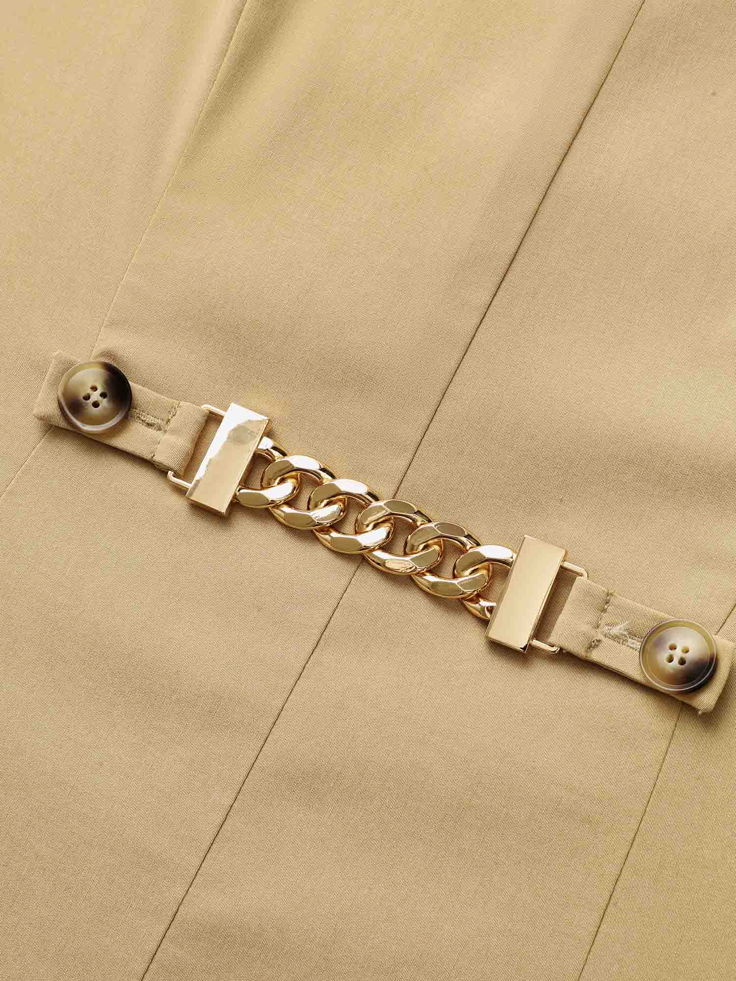 Round Neck Metal Chain Detail Tank Dress