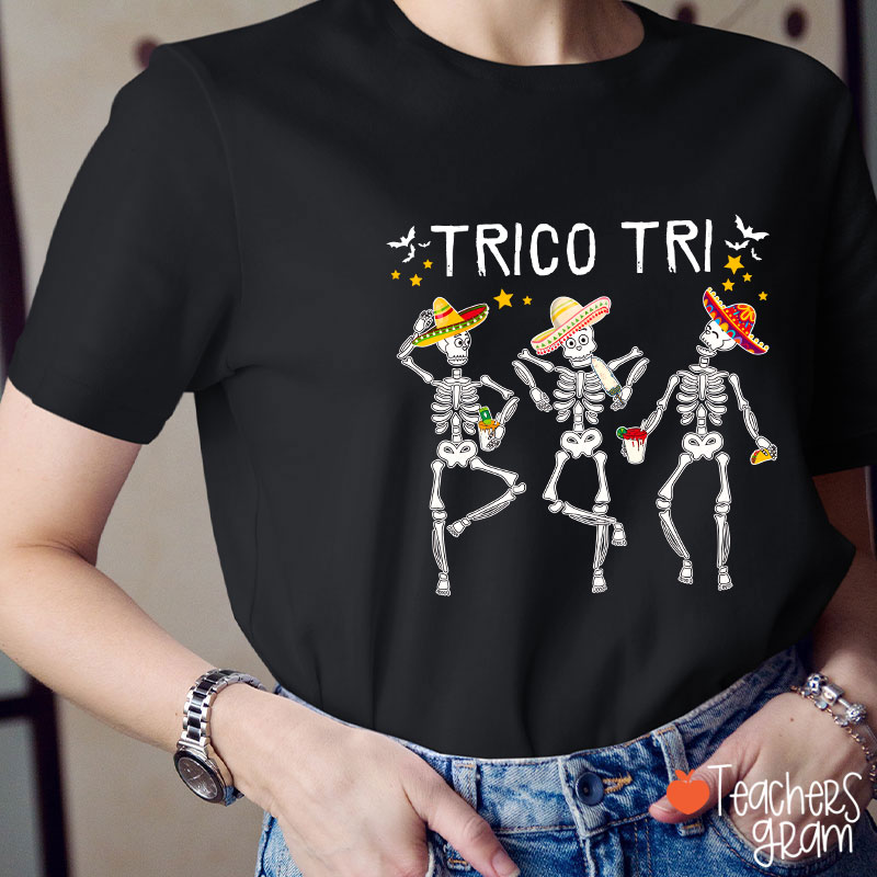 Trico Tri Halloween Spanish Teacher T-Shirt