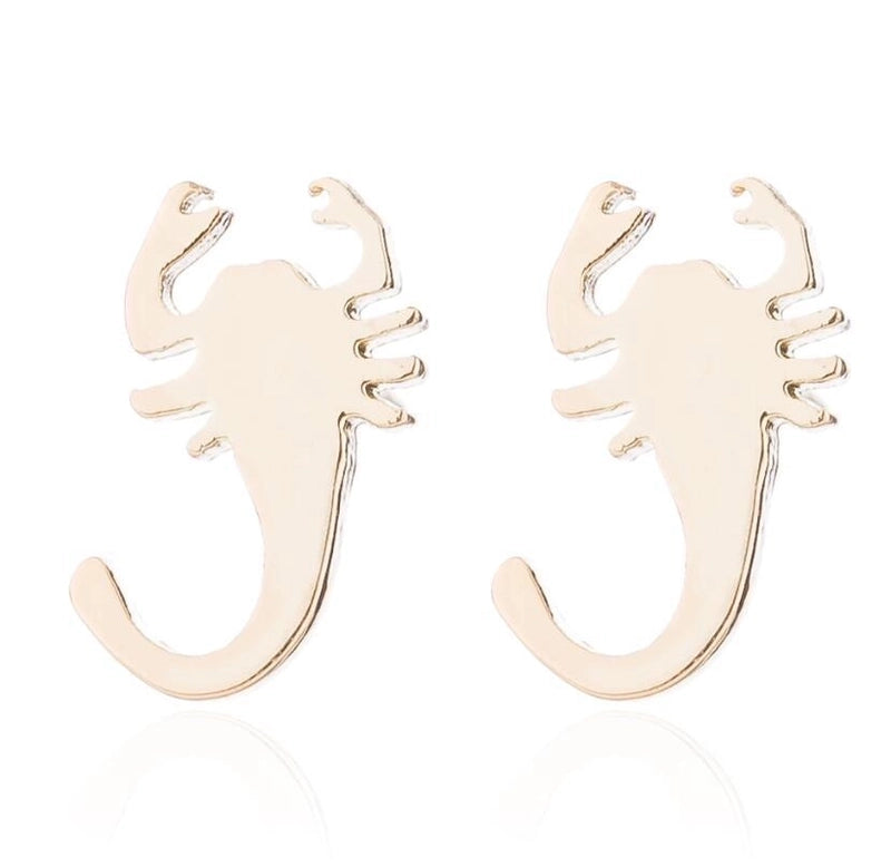 Minimalist Letter Cat Elephant Stainless Steel Plating Hollow Out Ear Studs 1 Pair