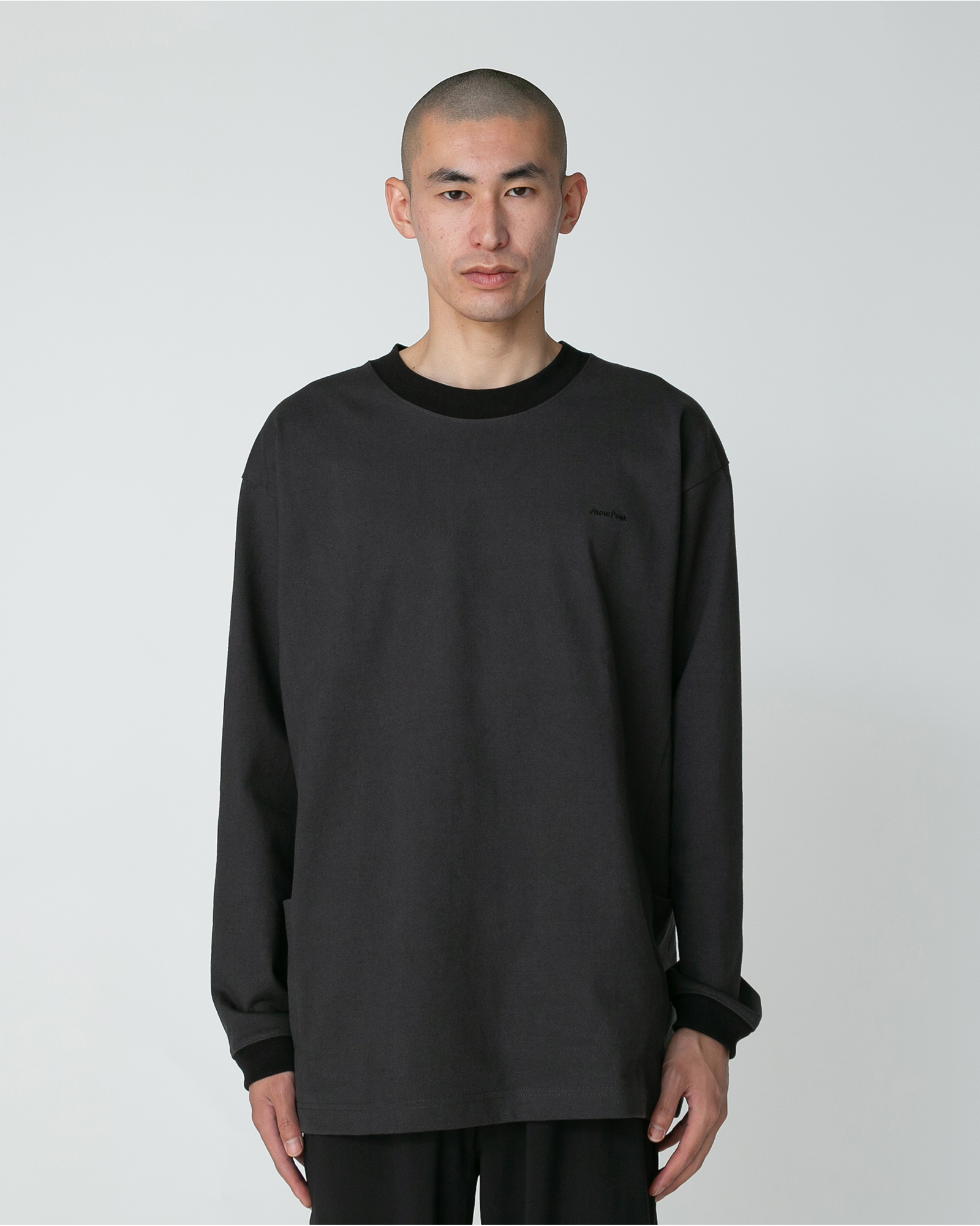 Heavy Cotton Border Long Sleeve T-Shirt