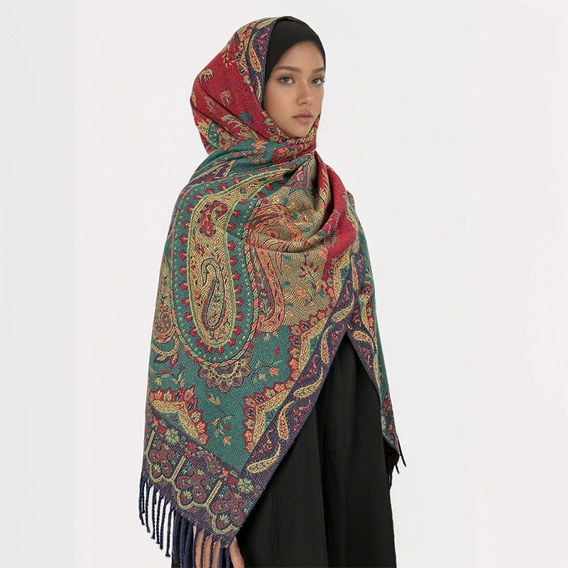Women's Ethnic Style Minimalist Geometric Solid Color Polyester Scarf