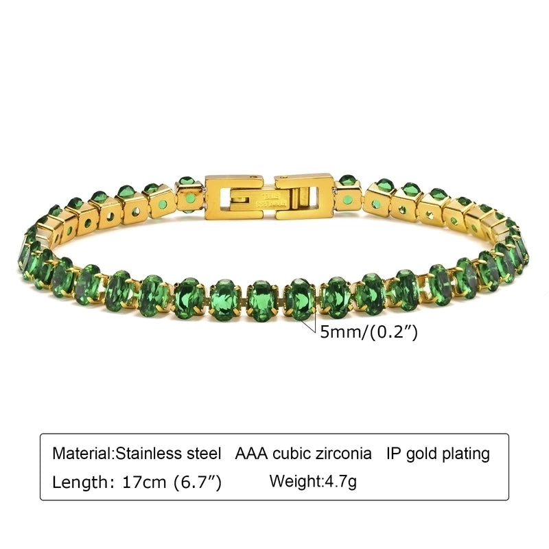 Minimalist Classic Style Heart Shape Titanium Steel Rhinestones Bracelets In Bulk