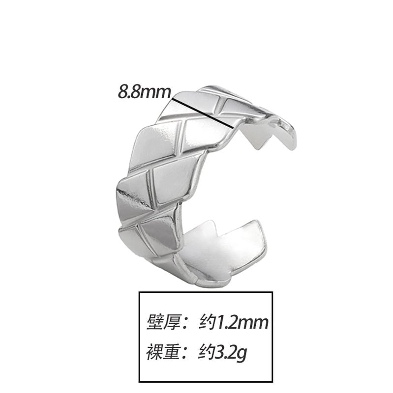 Elegant Leaves Flower Titanium Steel Open Rings