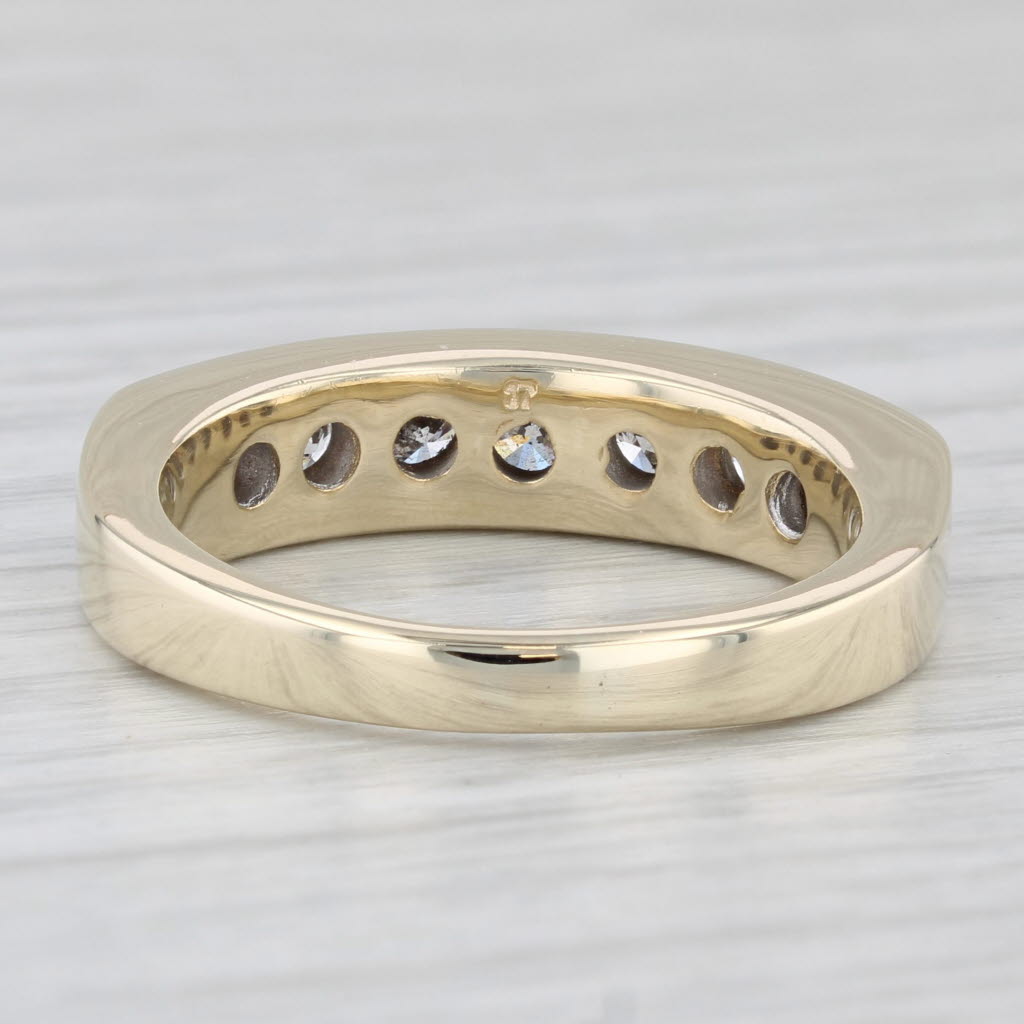 0.90ctw Diamond Channel Set Wedding Anniversary Band 10k Yellow Gold Size 9.5