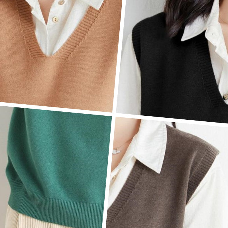 🍁Hot Sale 60% off🍁Women's Ultra-Soft V-Neck Knit Vest
