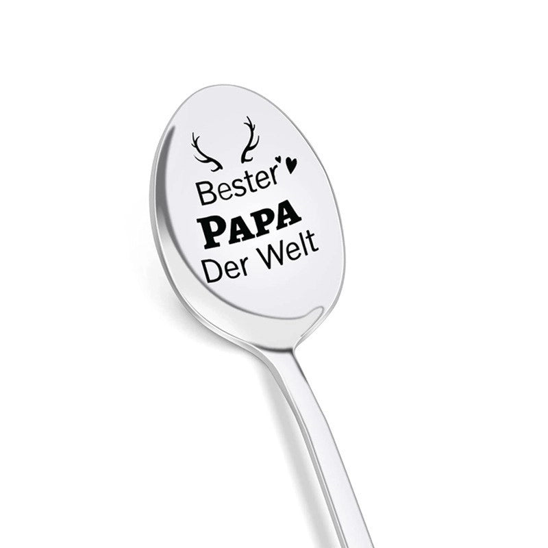 Fashion Letter Stainless Steel Spoon