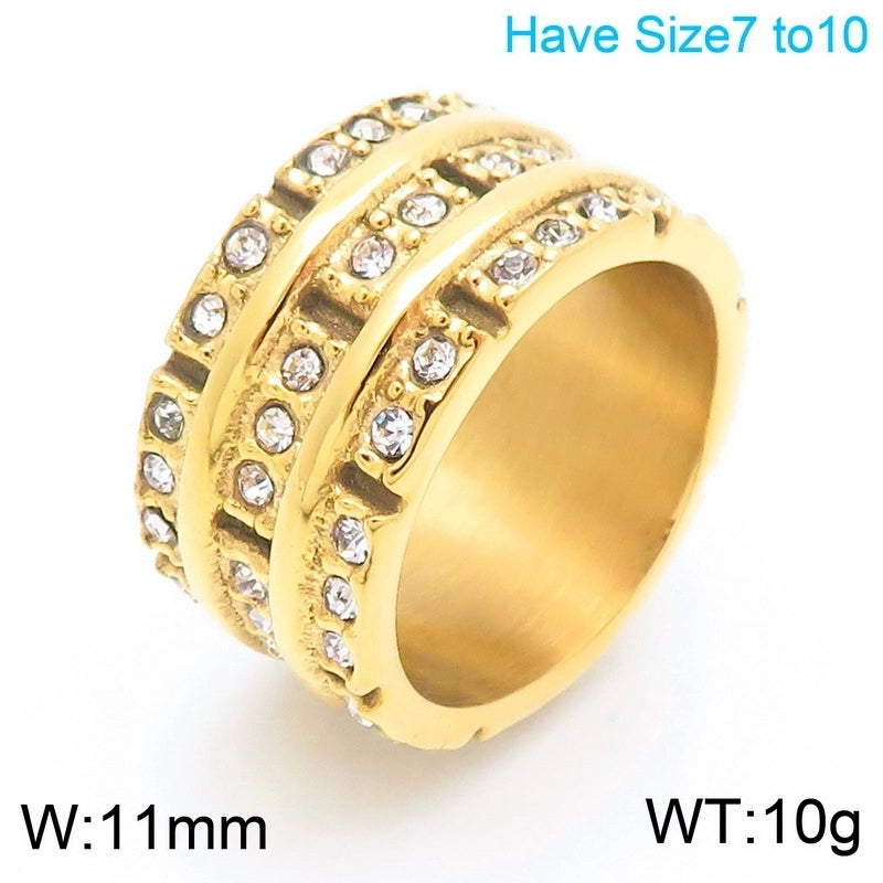 Titanium Steel 18K Gold Plated Fashion Plating Geometric